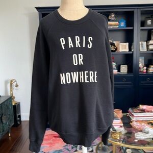 Knowlita Paris or Nowhere black sweatshirt size S